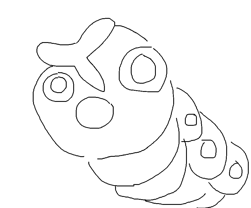 yomenBer's tweet photo. 何も見ずに描いたキャタピーです https://t.co/84RpVOZyr5