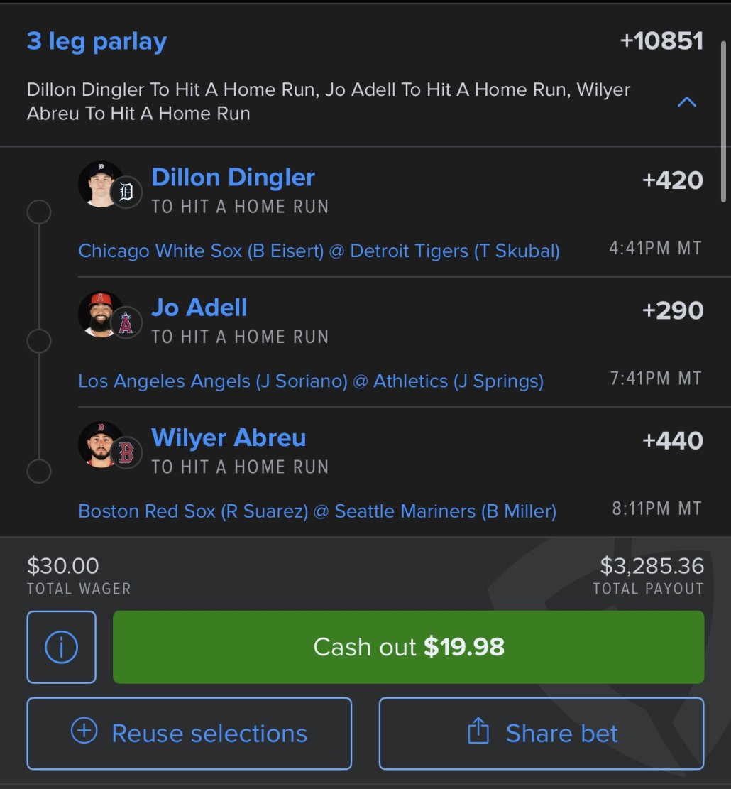 gneiffer07's tweet photo. Just a bunch of dudes in great spots today who are likely going to hammer the ball

Want all my picks? Sign up for @ParlayScience using promo code "DINGER75" to get 75% off

Sign up here:https://t.co/gtO3vemfCb https://t.co/Rn70VtmUBO