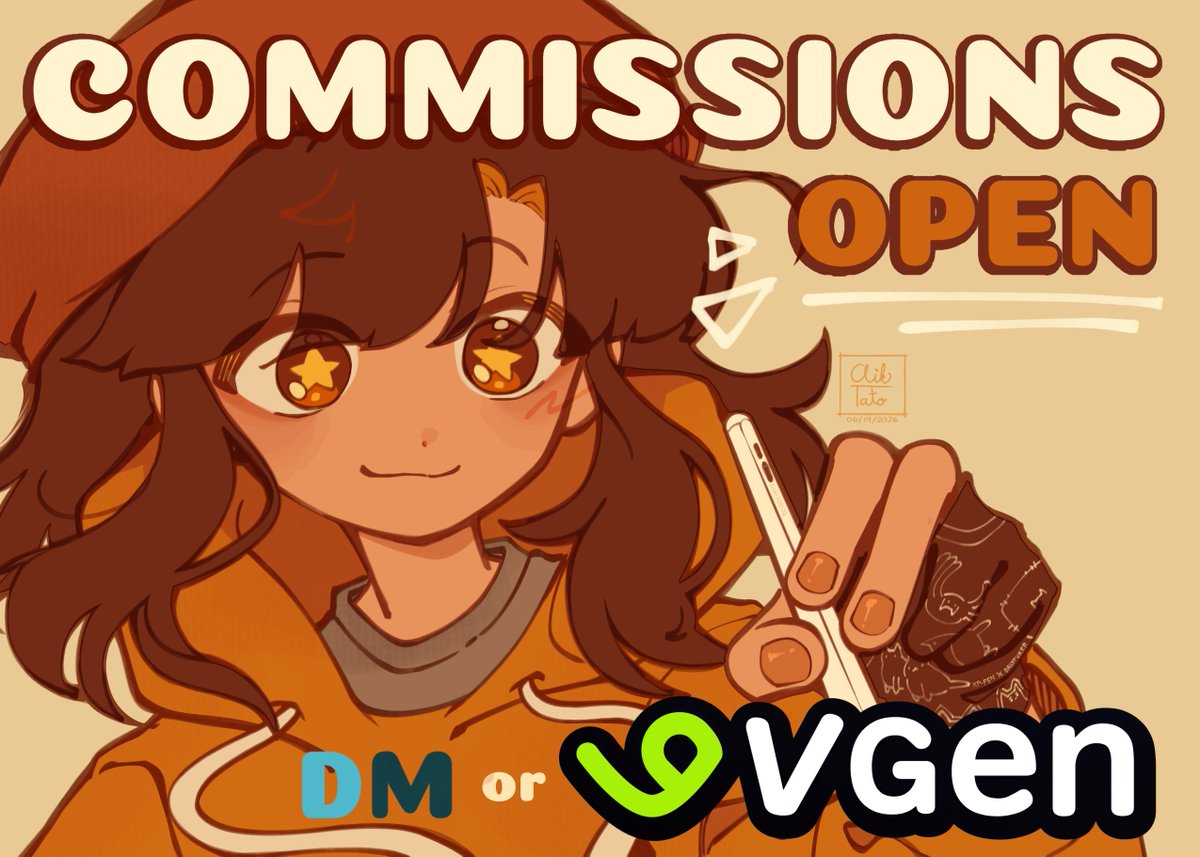 aiktato_20's tweet photo. ✨!! OPEN COMMISSIONS !!✨
(Commission sheet in thread)
https://t.co/T60LH0LvHQ

I finally officially started my VGen account ! if anyone is interested you can now commission me there or DM me here ^^
#VGen #Commissionsopen https://t.co/2UPpVfpUDm