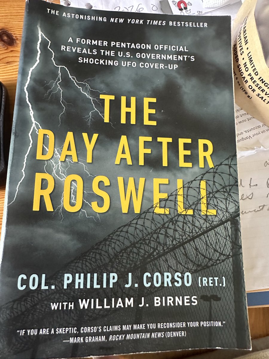 ryurko's tweet photo. @BrandonFugal @michaelshermer Col. Corso must be one hell of a liar. Fantastic book! https://t.co/3expRcooNC
