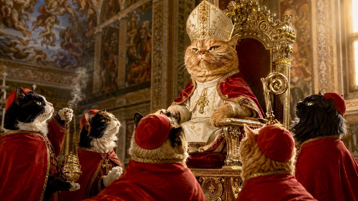 MarkusPeter's tweet photo. Holy Fur-titude: The Pope of Paws Declares a New Dog-ma https://t.co/uXUhsjj7rg