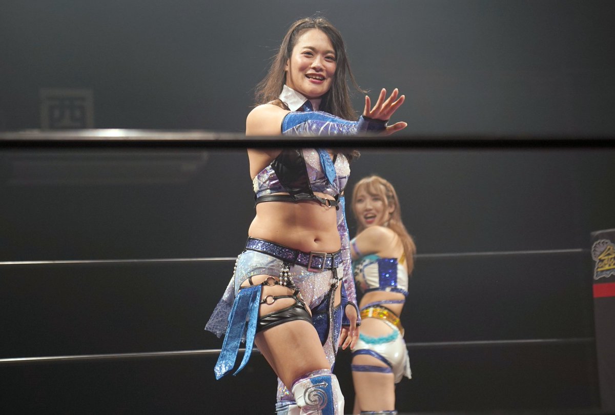 arrinaimyon1's tweet photo. 2026年6月19日　新木場1stRING
#金ガチャ
#マーベラスプロレス
#マリーゴールド　#pw_mg
#アクトレスガールズ
6人タッグマッチ
川畑梨瑚＆松井珠紗＆#櫻井裕子
 vs 関口翔＆SAKI＆CHIAKI

リング上の櫻井裕子さんです
@s_yuko0828 https://t.co/04mBOOSnGw
