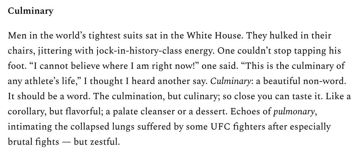 madeleineebaker's tweet photo. Face-meltingly great report on the White House's UFC Freedom 250 spectacle by @MitchTherieau https://t.co/qoQ2CcMiAV