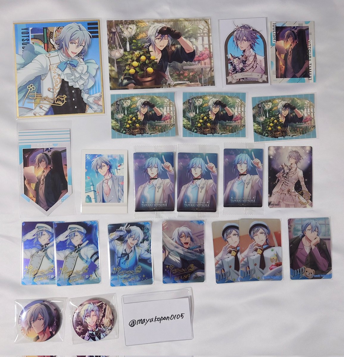 mayukopon0105's tweet photo. 【交換】アイドリッシュセブン アイナナ

譲︰画像1〜12
求︰千(同異種)、ナギ、トウマor定価＋送料

・千以外は友人分です
・郵送または7/4池袋手渡し
・譲渡の場合はキャラ毎のみ
どうぞよろしくお願いいたします。 https://t.co/bAOm6XylUi