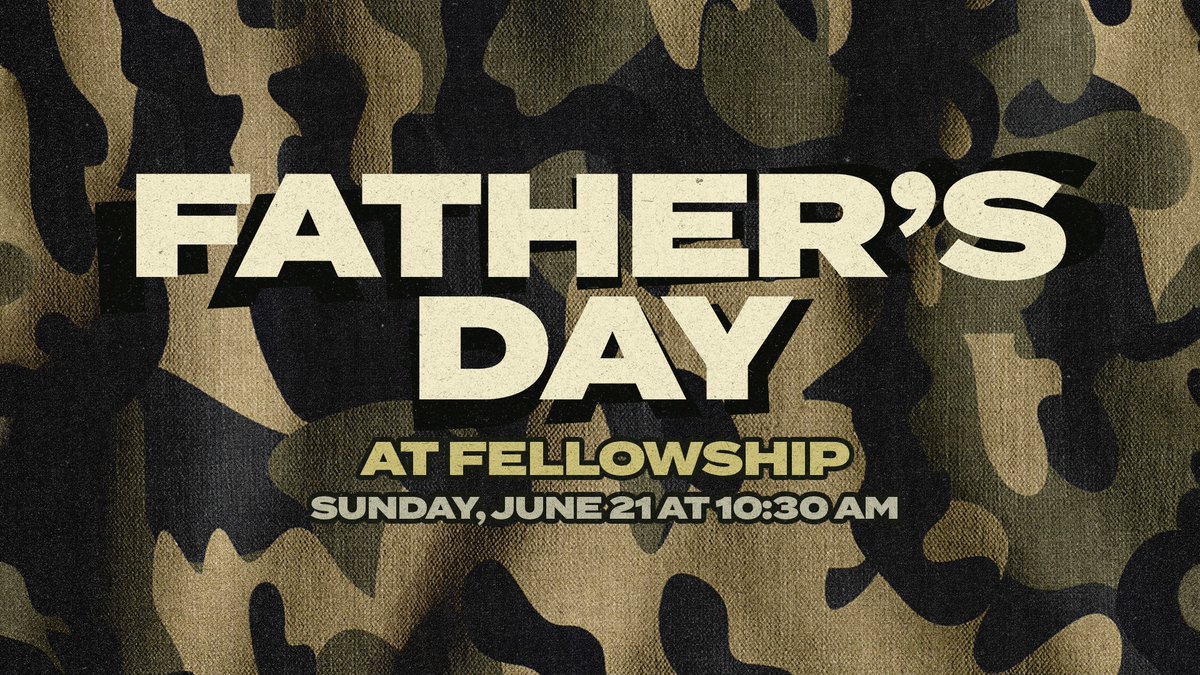FBCCOLUMBUS's tweet photo. Join us this Sunday at 10:30 AM for a special Father’s Day service! Wear your favorite camo gear 😎 and help us celebrate the dads and father figures who make a difference.

Stay after for a free lunch, kids’ activities, and family photos. Bring a friend and join us online! https://t.co/nZ58LhIona