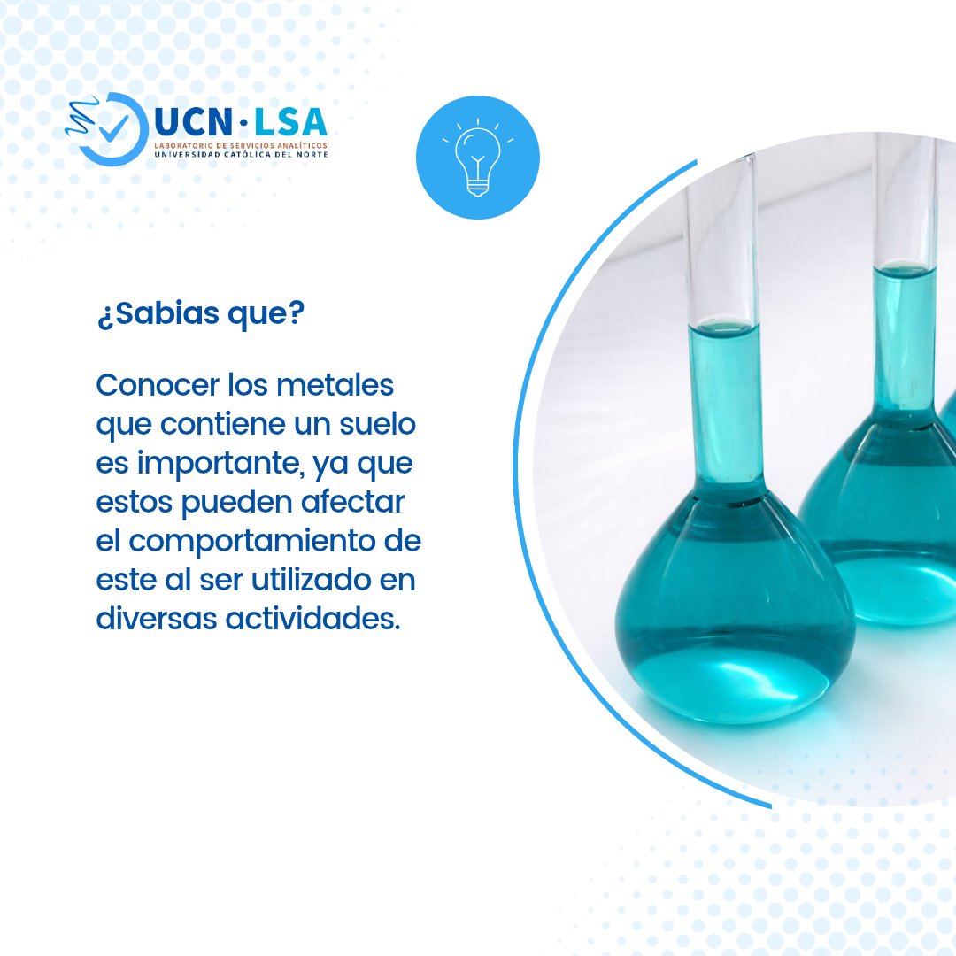 UcnLsa's tweet photo. 🧪 Determinación de Metales en Suelos

Conocer los metales presentes en un suelo es fundamental para evaluar su comportamiento y aptitud en distintas aplicaciones, desde proyectos de construcción hasta estudios ambientales y mineros. 

📩 Lsa@ucn.cl 

#AnálisisDeSuelos #Metales https://t.co/7bmp143XOj