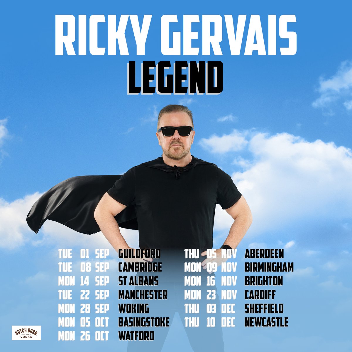 O2ApolloManc's tweet photo. NEW: @rickygervais today announces new tour 'Legend' with a date at #O2ApolloManchester on Tue 22 Sept.
Priority members get first access to tickets from 10am Wed 24 Jun via: https://t.co/zoLjrhubXK https://t.co/DOafCRoK4L