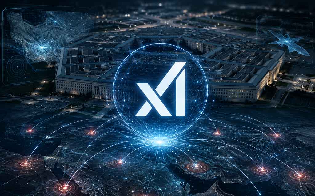 VFutureMedia's tweet photo. 🤖⚡ AI meets modern warfare.

Reports suggest xAI's Grok helped support Pentagon operations during Operation Epic Fury, highlighting the growing role of AI in defense and strategic decision-making. https://t.co/PDMDDoLF6N