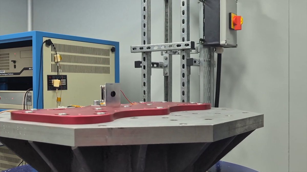 AlbaOrbital's tweet photo. Great to have SmartIR back at Alba Orbital testing on our vibration table.

Our vibration and TVAC facilities help customers validate hardware, reduce risk, and avoid delays.

See the video or contact us below! https://t.co/t1GcRGPGhP