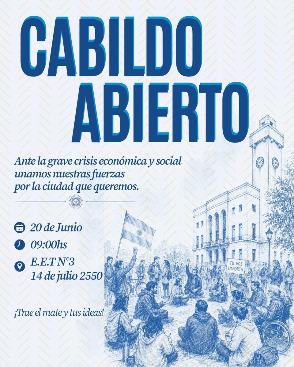 CTAmdq's tweet photo. #Mañana En el marco de la creciente crisis económica, social y política que atraviesa nuestro país, distintas organizaciones sociales, sindicales, territoriales y comunitarias convocan a participar del Cabildo Abierto, un espacio de encuentro, debate y construcción colectiva. https://t.co/eBNhNOL0Ll