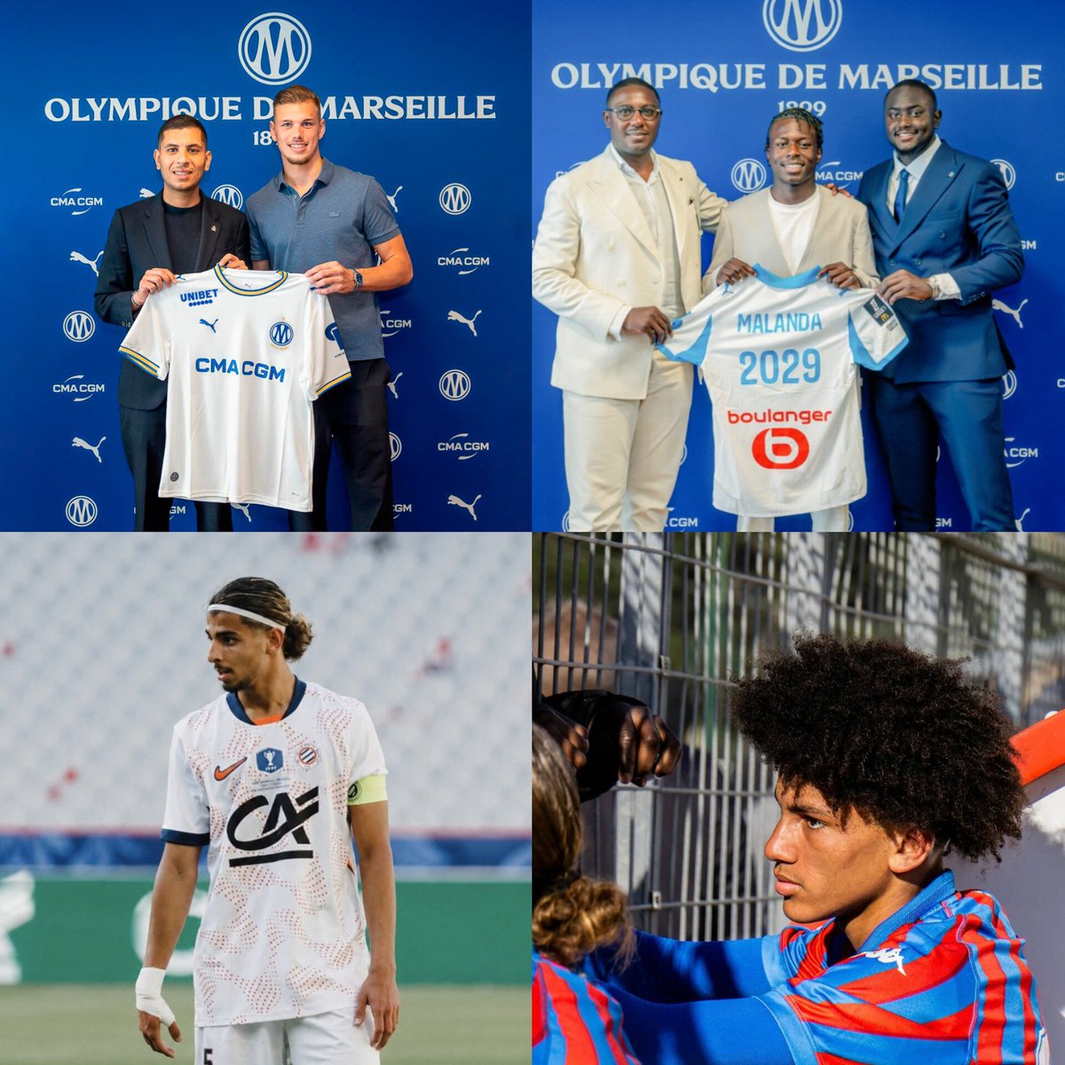 Vincent_1393's tweet photo. L’OM mise fort sur la post-formation ! 

Voici les principales arrivées prometteuses pour la Pro 2 / U19 :   

➡️ Sacha Lung (18 ans, DC) – Strasbourg (libre)

 ➡️ Jephthe Malanda (18 ans, MO/Attaquant) – Lille (1er contrat pro)

➡️ Adam El Boughlamy (18 ans, milieu, capitaine U19 Montpellier) – Libre (contrat stagiaire pro)

➡️ Osmane N’Diaye (18 ans, latéral droit) – Caen  

Des talents très courtisés, recrutés malins et gratuits ou à petit prix. Bravo à la cellule de recrutement du club.