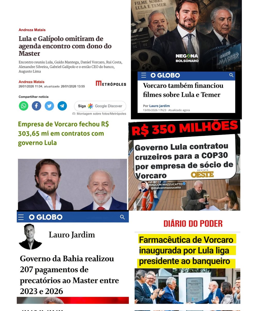 joelsonp23's tweet photo. @folha @VlogdoLisboa Fora Lula 🟥 conselheiro do vorcaro 💰 https://t.co/fd3FTM1uCr