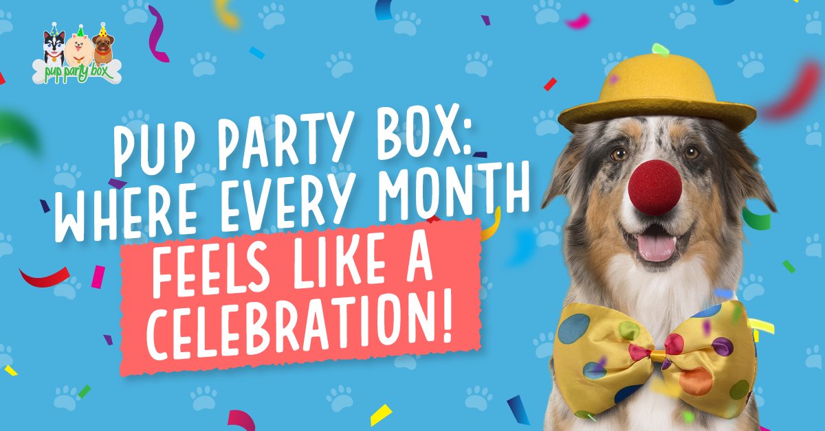 PupPartyBox's tweet photo. 🐾💼 Pup Party Box: Where every month feels like a celebration! 🎉🐶 Treat your pup to themed surprises that'll keep their tail wagging and their heart smiling. https://t.co/2zQpkKcq6B  #HappyPup #MonthlyTreats #PawtyTime https://t.co/NhMgKmjBPl