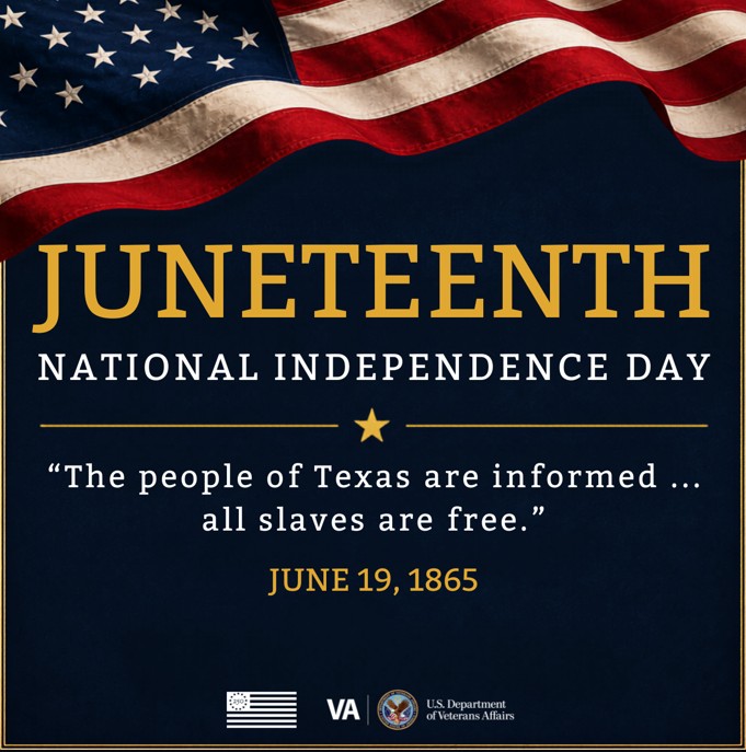 VAIowaCity's tweet photo. Freedom is America’s greatest promise. On Juneteenth, we celebrate the progress we’ve made toward a more perfect Union.

#Juneteenth #IowaCityVA https://t.co/vqKigFXHmS