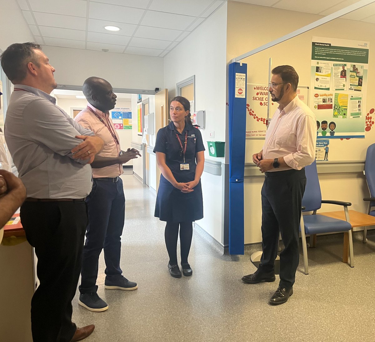 MFTnhs's tweet photo. It was a pleasure to welcome Afzal Khan, MP for Rusholme, and John James OBE, CEO of the Sickle Cell Society, to tour our dedicated Sickle Cell Unit.

Our unit was the first of its kind in the country, &amp; the services we have developed are at the forefront of tackling the disease. https://t.co/mXgyxVyIG7