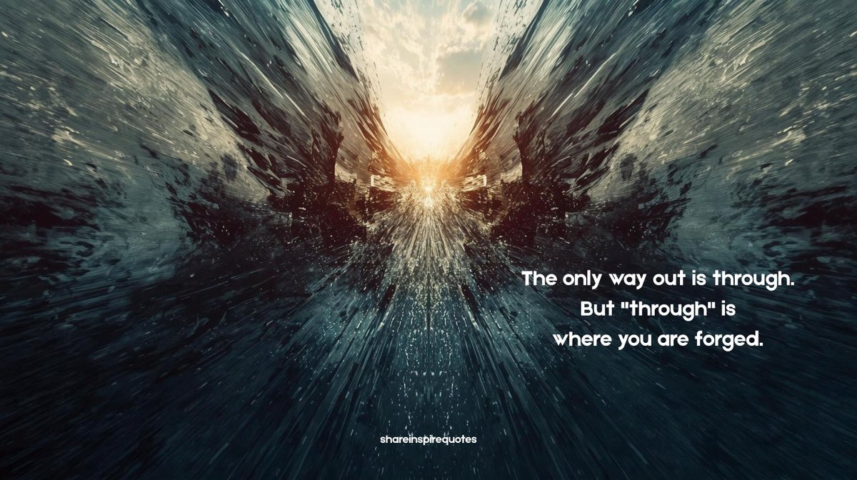 TheWizKhalifa's tweet photo. The only way out is through. But "through" is where you are forged.

#ThroughTheFire #Resilience #BeForged #InnerStrength #RiseUp #Hardship #TransformYourself #Quotes #ShareInspireQuotes https://t.co/NATUUWBNqC