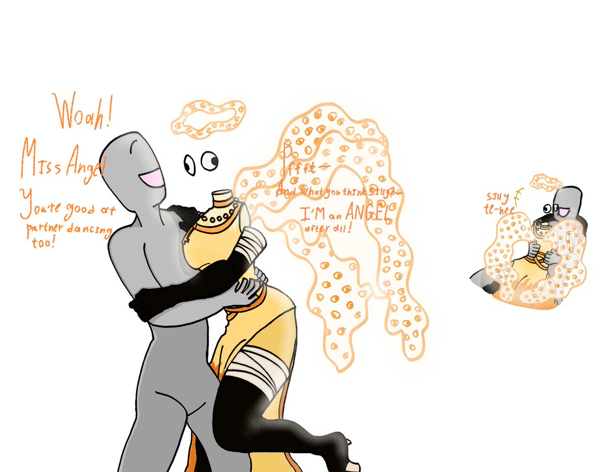 _Joyfulfreak_'s tweet photo. #MonsterxMediator #Angel003 #SirKnight 
Dancing with monsters Part 1 wuhuuu— 
(≧∇≦)/(≧∇≦)/(≧∇≦)/
In a hundred years I'll draw a few more ehehehehehe >:333
I think I've succeeded in making it kinda romantic didn't I? >:3333 https://t.co/TPJkAh6dzq