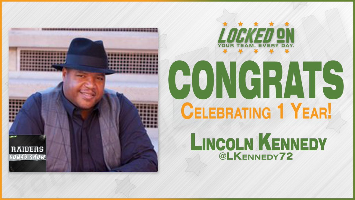 LockedOnNetwork's tweet photo. Congratulations to @lo_raiders Squad Show Host @LKennedy72 who just hit one year with Locked On!

📺 https://t.co/tcNfJuJSs6 https://t.co/9rZ7IdMtV2