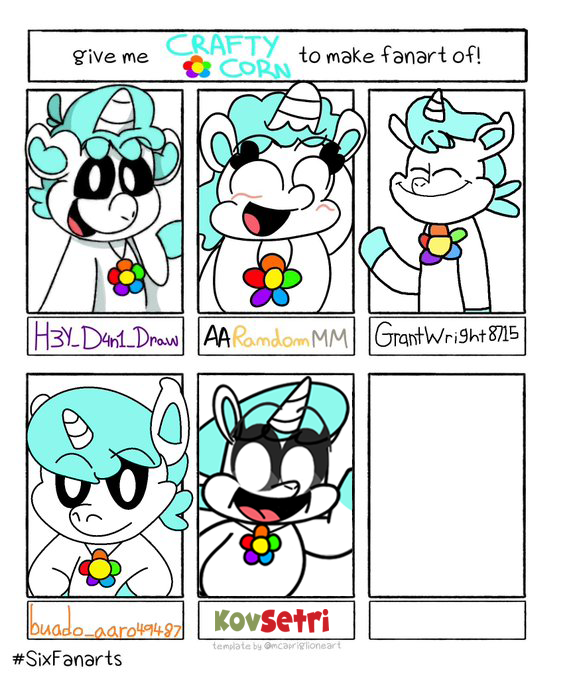 KovSetri's tweet photo. Craftycorn!! 🌸🦄 (Forgot 2 put my name earlier) XP  #smilingcritters #craftycorn https://t.co/D4Baxc8c35