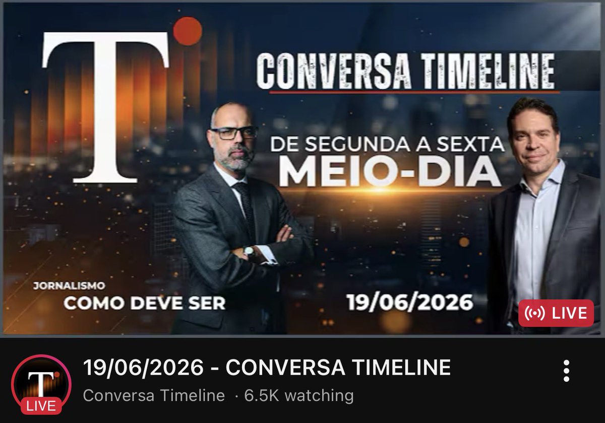 BolsonaroSP's tweet photo. Entrando AO VIVO agora na @RevistaTL TimeLine.

-Departamento de Estado declara Eduardo Bolsonaro como perseguido político;
-Escândalo do Master chego no coração do governo Lula e PF de Andrei.

Curta, assista, compartilhe:
https://t.co/sArscUMNyr https://t.co/LBPYtqA4GO