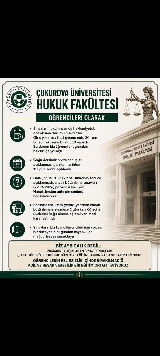 enesssey's tweet photo. Mağduriyetimizin giderilip hakkımız olanın bize verilmesini istiyoruz
@VahapSecer @bizadanaliyik @YuksekogretimK https://t.co/C41H6XFr5p