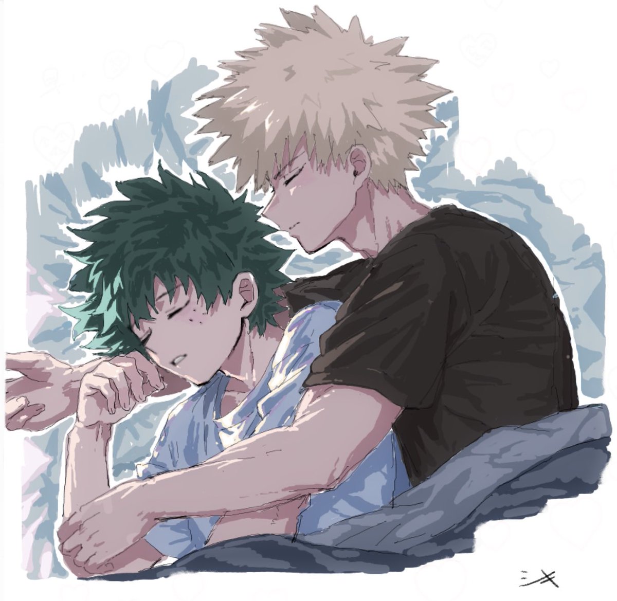 isasiki44's tweet photo. 絵チャで 添い寝 💥🥦 https://t.co/Xiv2r1UJNn
