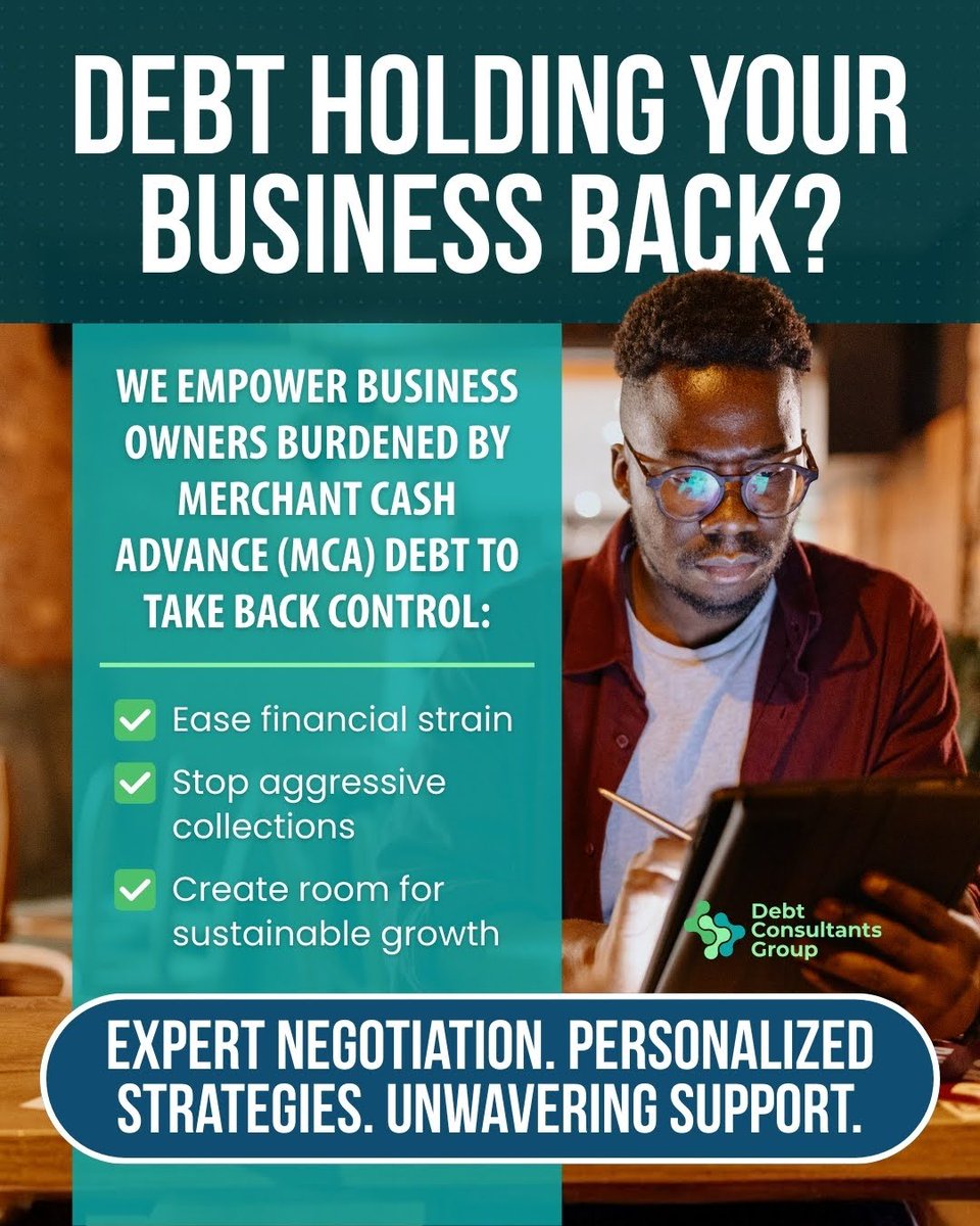 debtprogroup's tweet photo. Running a business is hard enough without daily MCA debits draining your cash flow. 💼

#DebtConsultantsGroup helps owners break free from cash advance traps using strategy, support &amp; smart negotiation.

Let’s work together to set you up for sustainable growth! 🙌 https://t.co/AkOYDU2sdk
