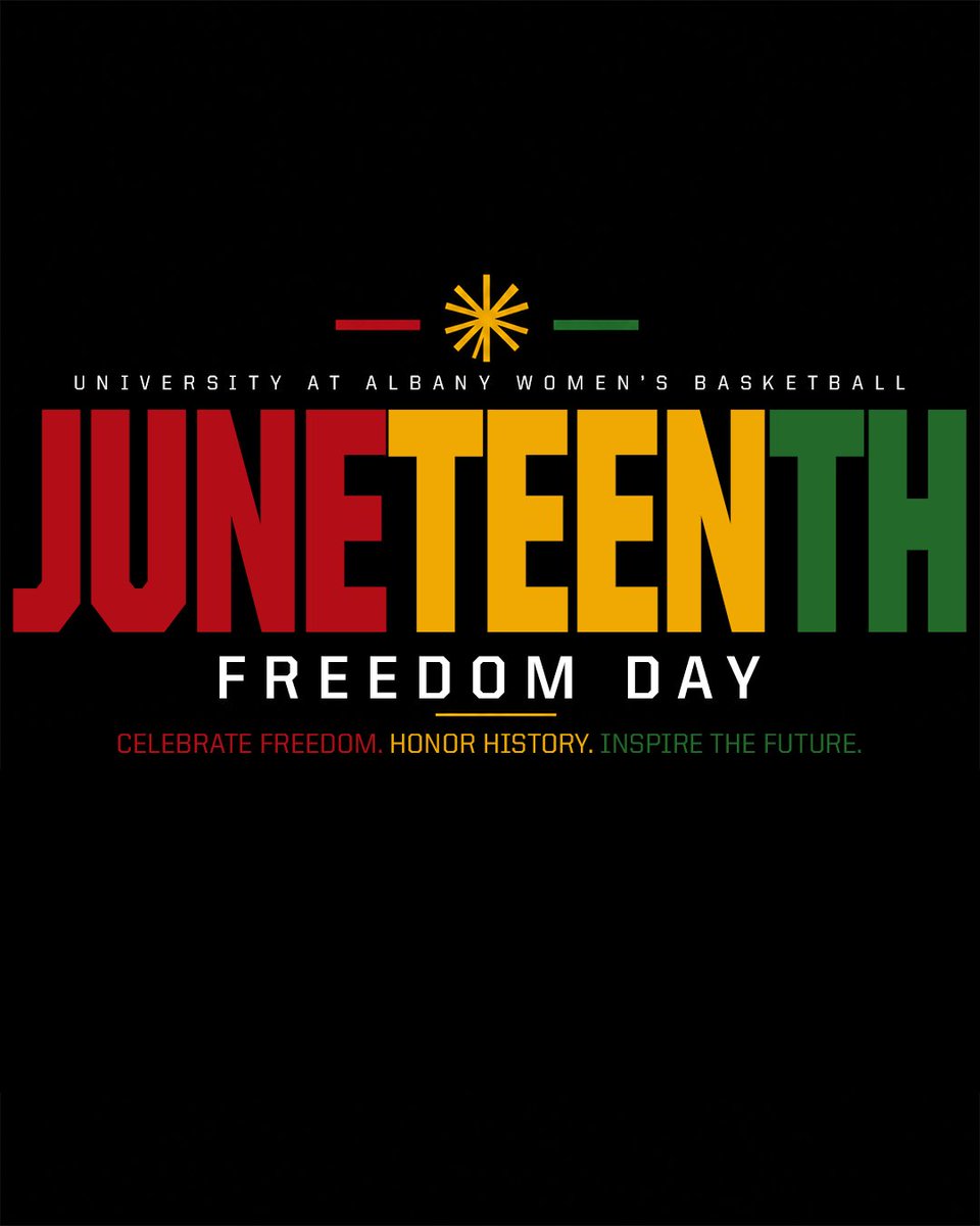 UAlbanyWBB's tweet photo. Together, we honor the past, celebrate freedom, and reaffirm our commitment to building a future rooted in equity, opportunity, and unity.

Happy Juneteenth!

#UAUKNOW https://t.co/3twbMqdbhG