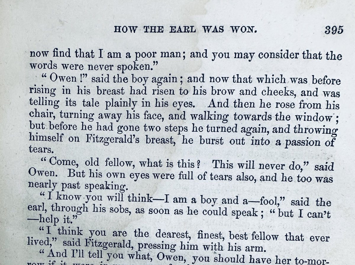 bbiala1's tweet photo. Young Lord Desmond weeps in Owen’s arms, Chapter 36 of Trollope’s Castle Richmond. https://t.co/u6FaaMjgHJ