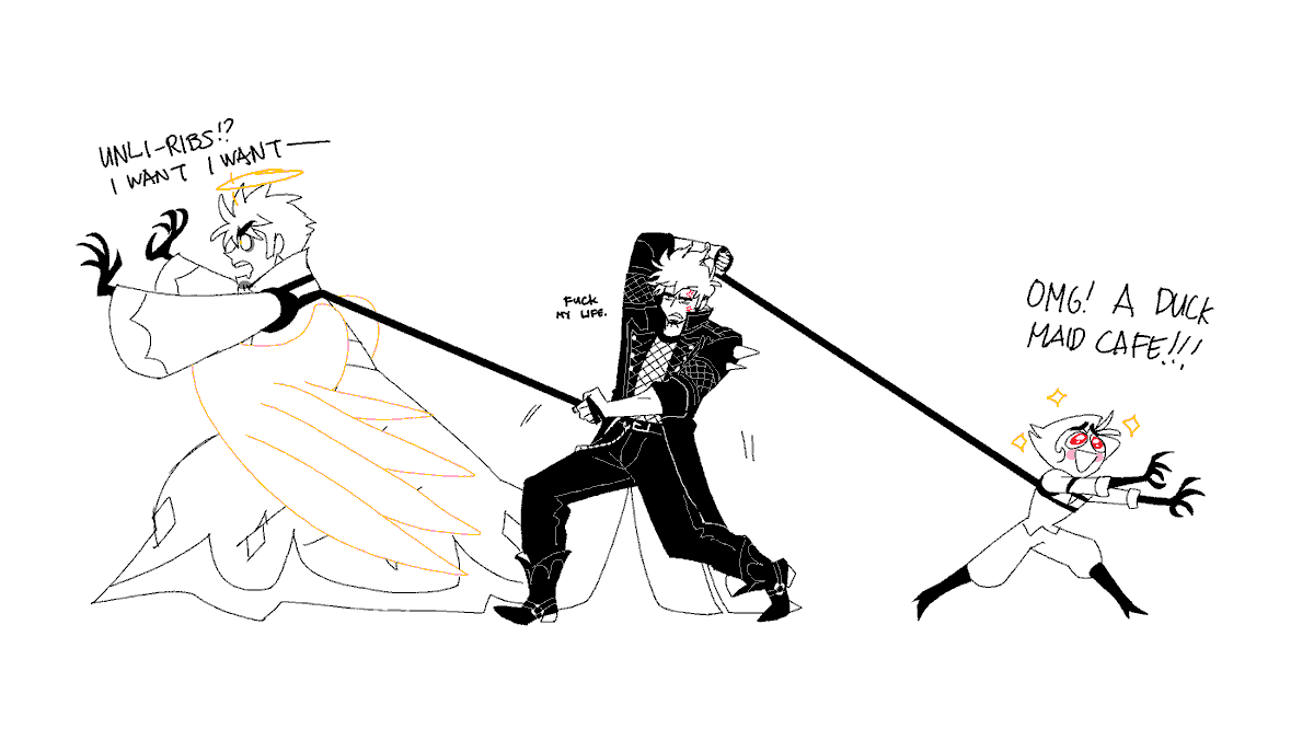 infj_crezz's tweet photo. Adam, aka protector of Adam variants but also.. babysitter?

my Adam baby sitting @Emmitsu_Art 's Adam and his partner, Luci 😂 Their braincells took a vacation and hides in my Adam

#100daysofadam day 11

#hazbinhotel #hazbinhoteladam #adamhazbinhotel #adamverse https://t.co/AkgL33AveQ