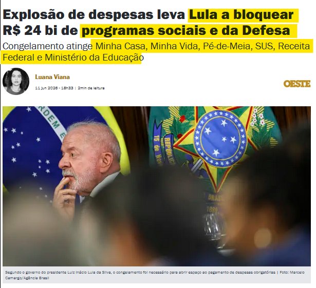 joelsonp23's tweet photo. @g1 Fora Lula 🟥 gastador 💰 irresponsável https://t.co/jdN2HLohS4