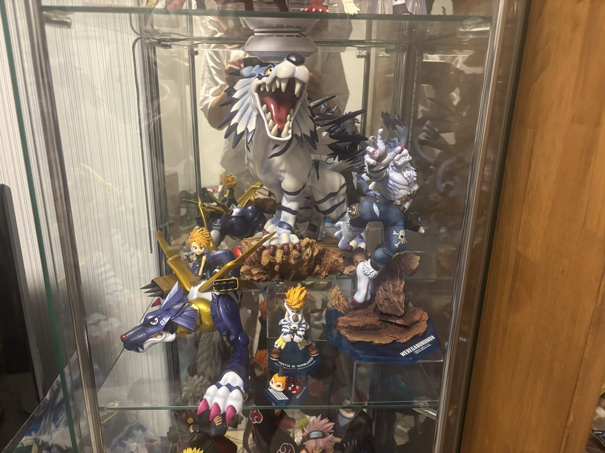 J08Gr's tweet photo. やっと揃えられたけど、デジヴァイスと紋章一緒に飾らないくらいでかい😂
アクリル板買って飾ら直すしかないかな😭 https://t.co/4qdN4twEJp