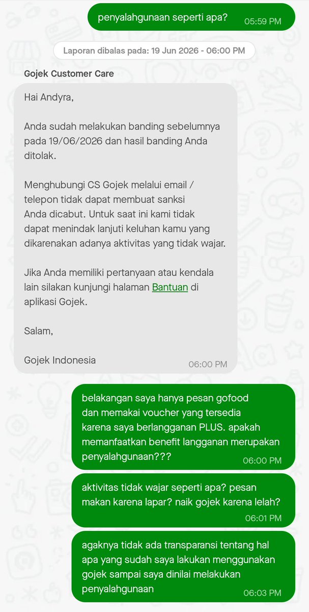 rawradn_'s tweet photo. Gw cuma mahasiswa gapunya duit dan nyari promo makanya langganan PLUS, manfaatin benefitnya, dan makan dengan harga murah? Tapi dibilang penyalahgunaan??????? Smh 🤦‍♂ https://t.co/5kQT8AEGtW