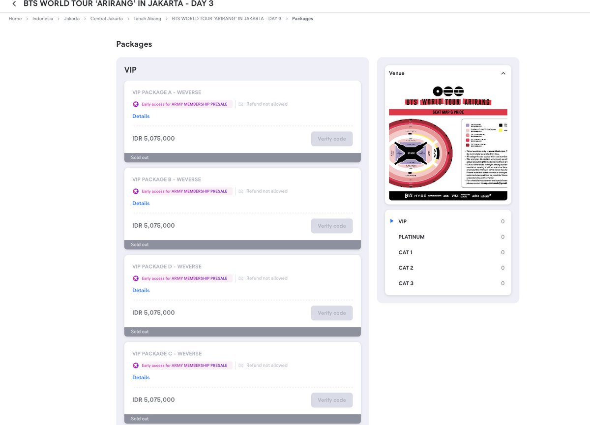 joonkoogi's tweet photo. Yg gw lakukan di presale BTS add show hari ini:

Selama dia 'Fully Booked' bukan 'Sold Out', gw ga nunggu/refresh page itu

Gw ganti bagian belakang link jadi '/packages' dan enter. Di page paket fokus ke kotak di kanan, refresh trs. If u're lucky, nanti bakal muncul stok lepasan https://t.co/AIlxfwguMW