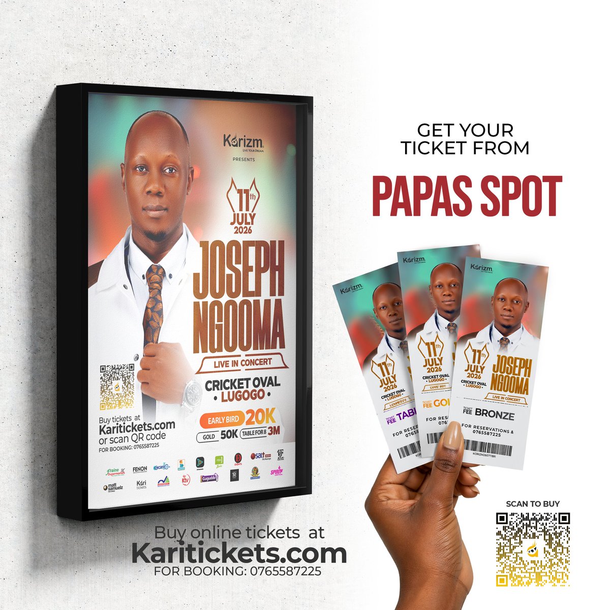 AndrewSerwadda2's tweet photo. Papa's Spot in Makindye is a perfect and accessible location for you to purchase that ticket 🎟️
#JosephNgoomaLiveInConcert 

Happening on 11th July 
@LugogoOval 
Cc:@KarizmBusiness https://t.co/8T3QHoz79K