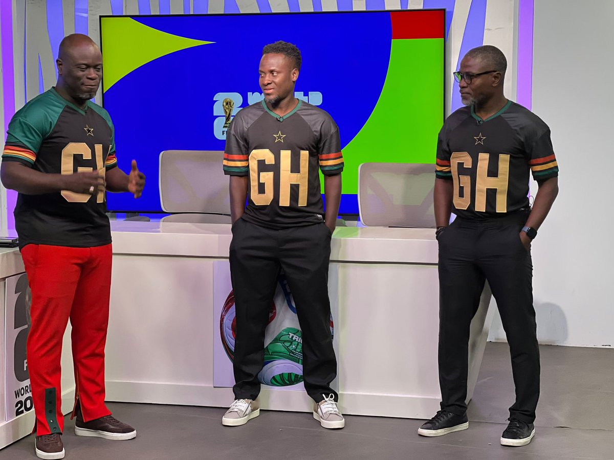 JoySportsGH's tweet photo. Looking good is part of the game too 😎⚽️

Kwaydu Wear had our World Cup Live panel looking sharp and broadcast-ready for Ghana 🇬🇭 vs Panama 🇵🇦. From kickoff to full-time, the style was on point. 🔥

📞 +233 25 625 7696

𝕏 | IG | TikTok: @kwaydu
Facebook: Kwaydu Wear

#JoySports https://t.co/zPoaOwYWNm