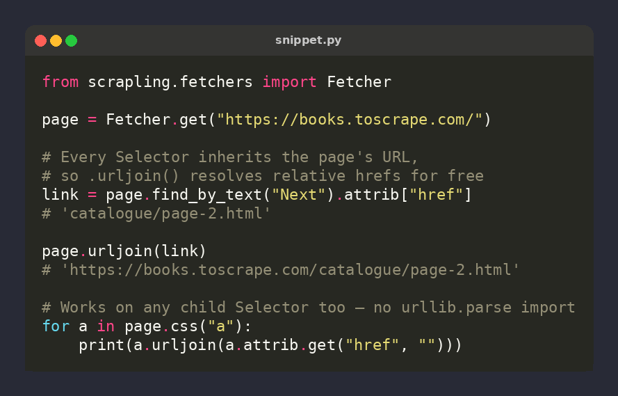 Scrapling_dev tweet picture