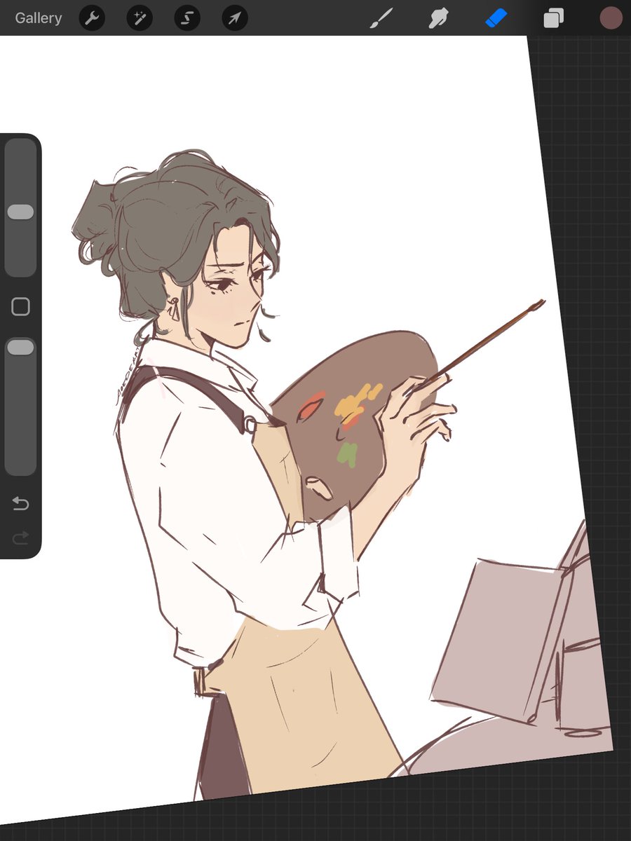 aoedeart's tweet photo. I've always wanted to draw Lin Buxian as an art student so.. #ruzhui #入赘 https://t.co/Sp4dJwxKua