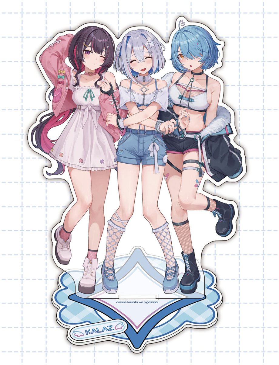 Kaguya_mizu618's tweet photo. お待たせしました
「KALAZ」アクリルスタンドの通販予約開始日時はこちらになります：

【6/22（月）21:00】頃より　2300円
手数料など込みの価格になります
通販ページのリンクは先にリプライにのせます（当日時公開）

販売開始は06/24に予定しております、納品する量は限られているので、欲しい方はお早めにおすすめします✨

なお「お仕事衣装かなたそちゃん」のアクキーはもう少し在庫を増やす予定がございます、時間がかかりますが予約再開したらまた後日お知らせします🙏