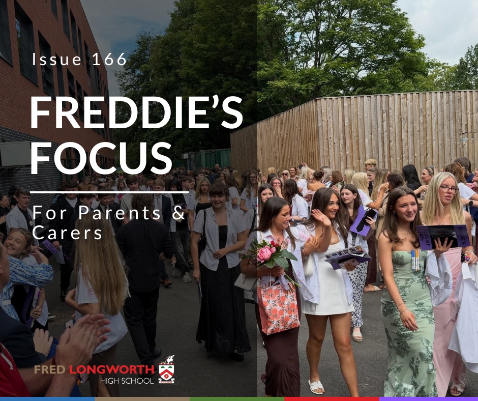 FredLongworth's tweet photo. This week's Freddie's Focus for Parents &amp; Carers has been emailed out this afternoon. It includes details about our Year 11 send off, Sports Report and School Trips.
https://t.co/iXA0ElVCDB https://t.co/WMIQgtbncp
