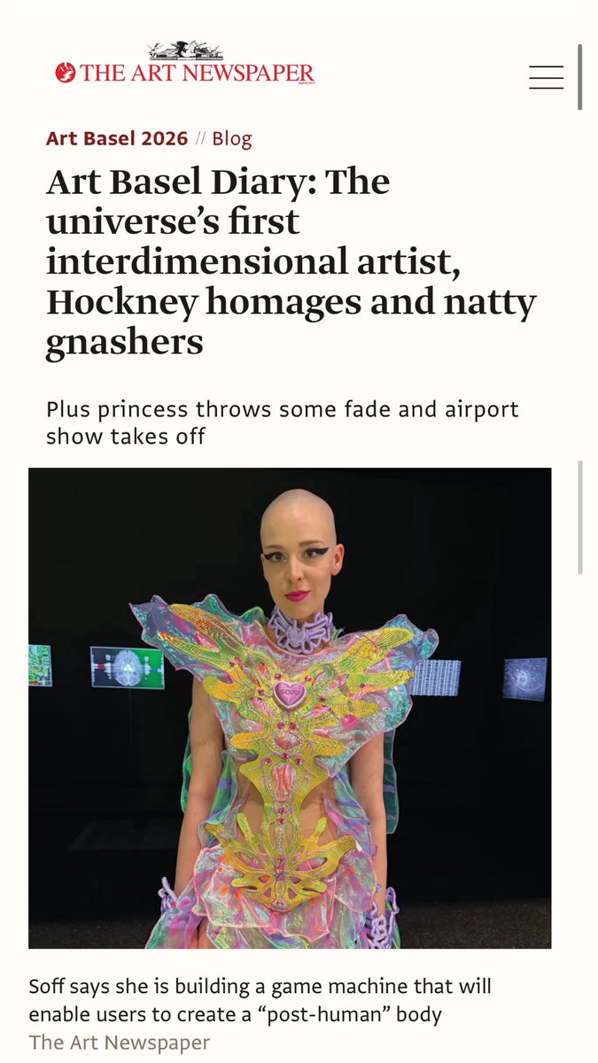 soffpoffthought's tweet photo. Thank you @TheArtNewspaper 💖 for this article about @ArtBasel feat. my work 💫
#Artbasel #Zero10 #Basel https://t.co/pOFV8b4L3A