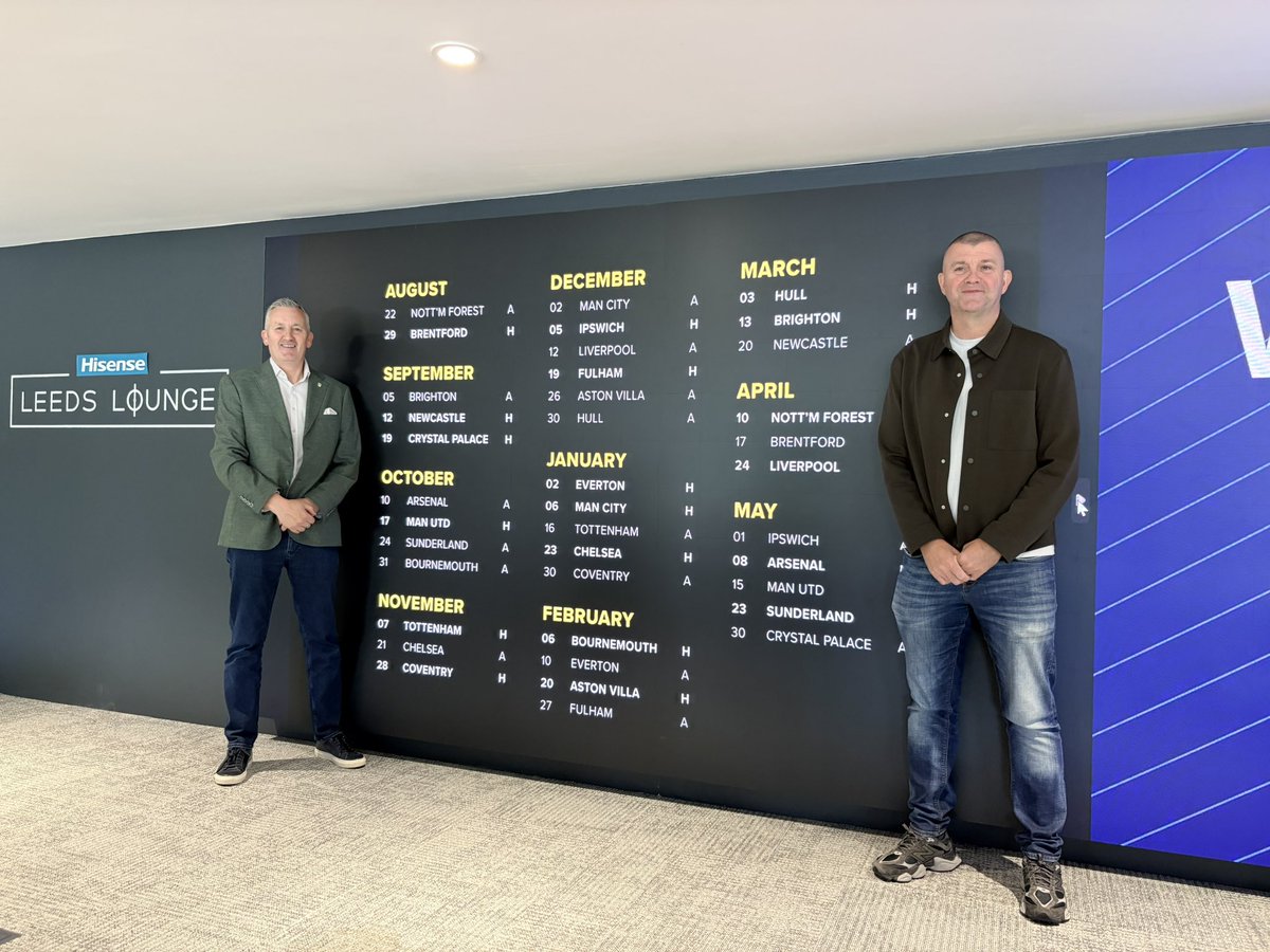 emmo99's tweet photo. A real pleasure to host the Premier League fixture event for @LUFC today. 

Former Captain Dom Matteo was in fine form and really whet the appetite for the new season ahead. 

MD Robbie Evans also joined us and it feels like a very exciting time for the club. 

#lufc
#leeds https://t.co/RRKxjHuRGE