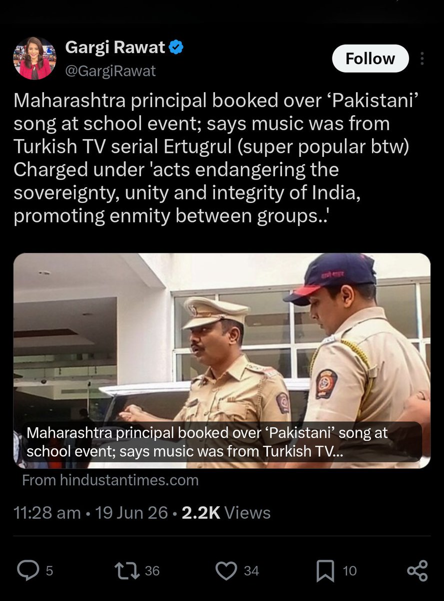 dibakardutta_'s tweet photo. NDTV anchor Gargi Rawat deleted her post after my comment and that of a few others. 

What did we do wrong? 🥲 https://t.co/M3tROXu3If