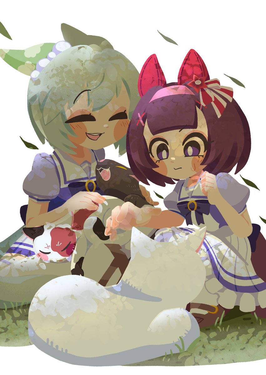 sinsetomeito's tweet photo. 木陰と猫と　#ウマ娘 https://t.co/dPAqZtIcpV