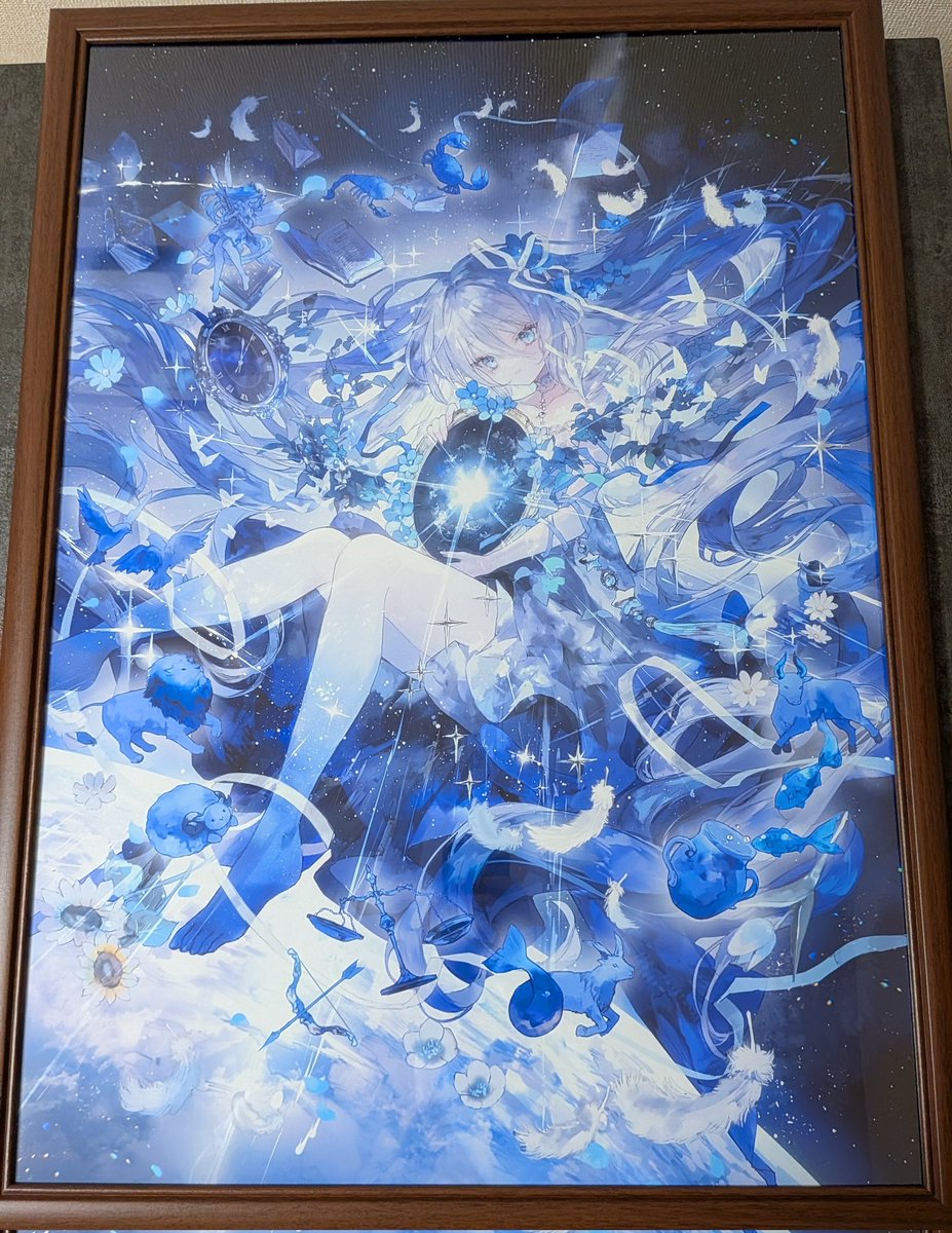suihanoni's tweet photo. 絵師100人展のおにねこ先生の複製原画届きました！
本当に綺麗！そしてでかい！
飾る環境を早く作らなくては https://t.co/Ll3OXuGUcr