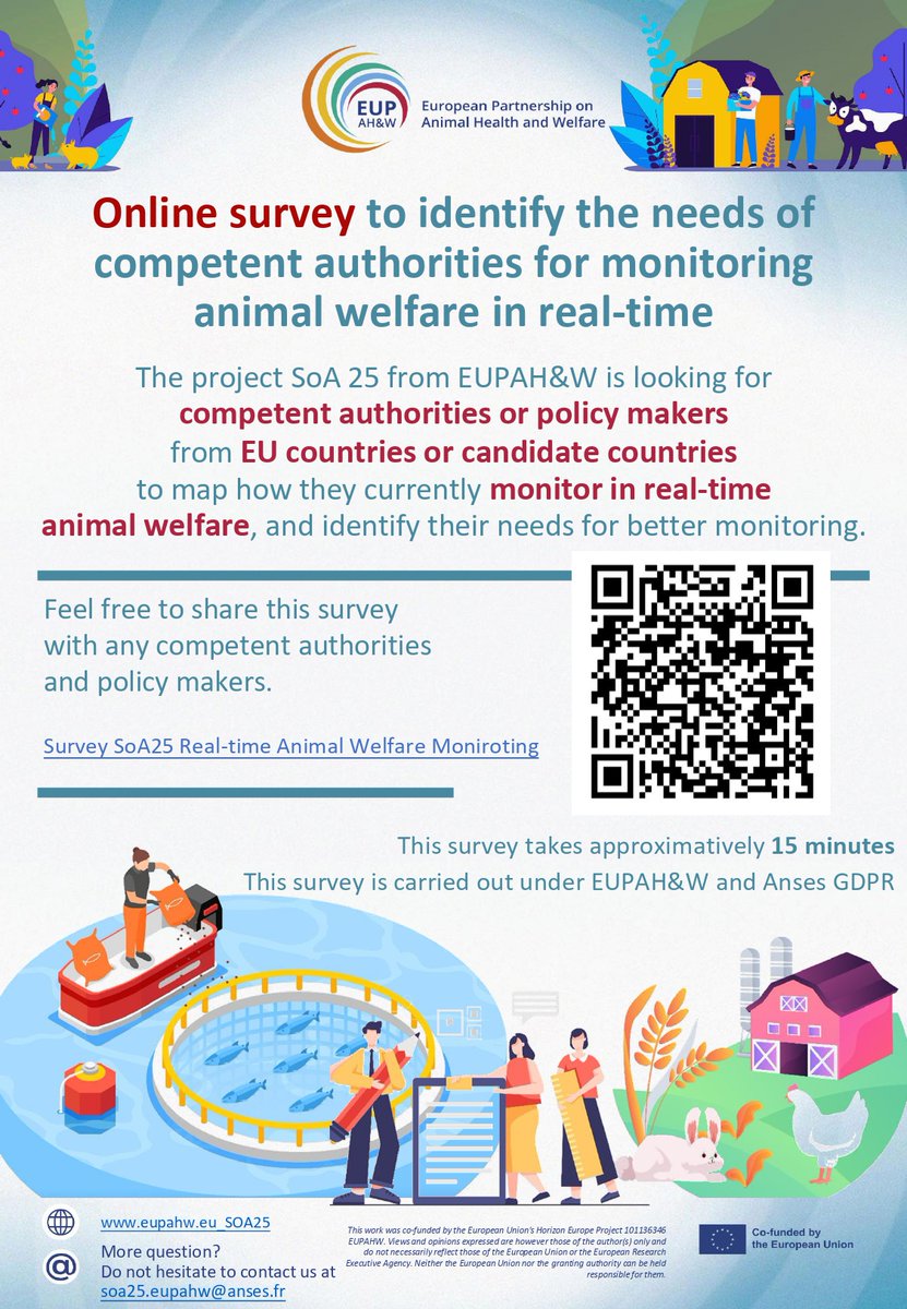 _RAWC_'s tweet photo. A new initiative has been launched within the SoA 25 project, part of the European Partnership for Animal Health and Welfare (EUPAHW), with the objective of developing systems for real-time animal welfare monitoring. More about it - https://t.co/KZhPnsmfDQ https://t.co/CyTY6vnExg