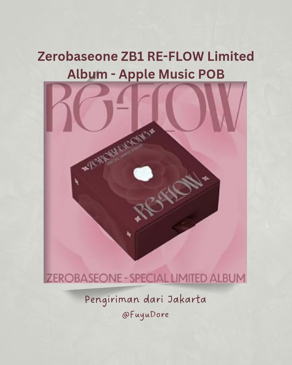 FuyuDore's tweet photo. WTS [Ready] : Zerobaseone ZB1 RE-FLOW Limited Album - Apple Music POB.
Official, sealed and new!
Bisa langsung CO dan kirim.

💰https://t.co/x8kJPBcE0v
✔️ Pack + adm 🍊
📍 Jakarta 

Bisa DM untuk harga tanpa admin atau splitpay. ZEROSE https://t.co/NvTarvS84U