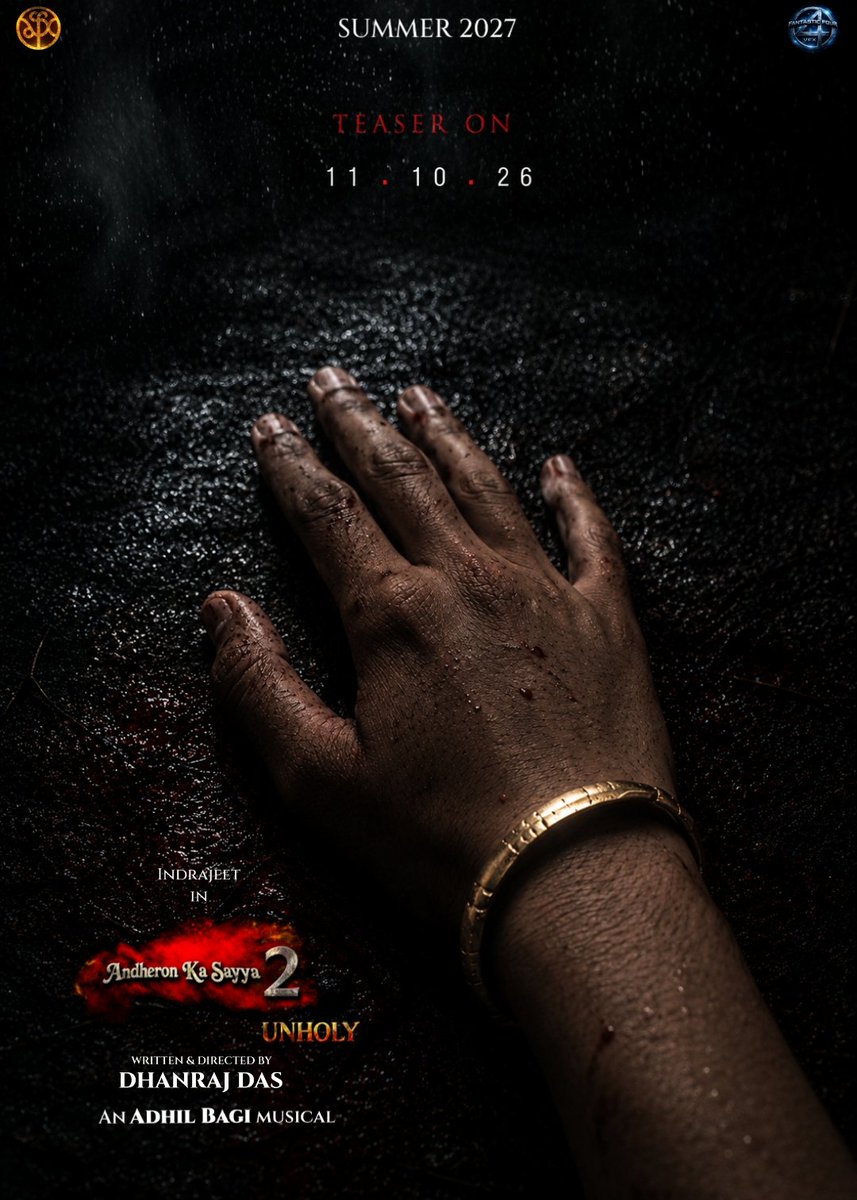 DhanrajDasFilms's tweet photo. It's time for the much awaited update on #AndheronKaSayya2 - Loading on 11th October 😈💥

@cinemawithdhanrajdas
@fantasticfour.vfx
@rukmanimahapatra_dop
#adhilbagimusical
@redsyndicateproduction 
#2027WillBeDark 
#DarknessWillRule https://t.co/2rGy3p80N2