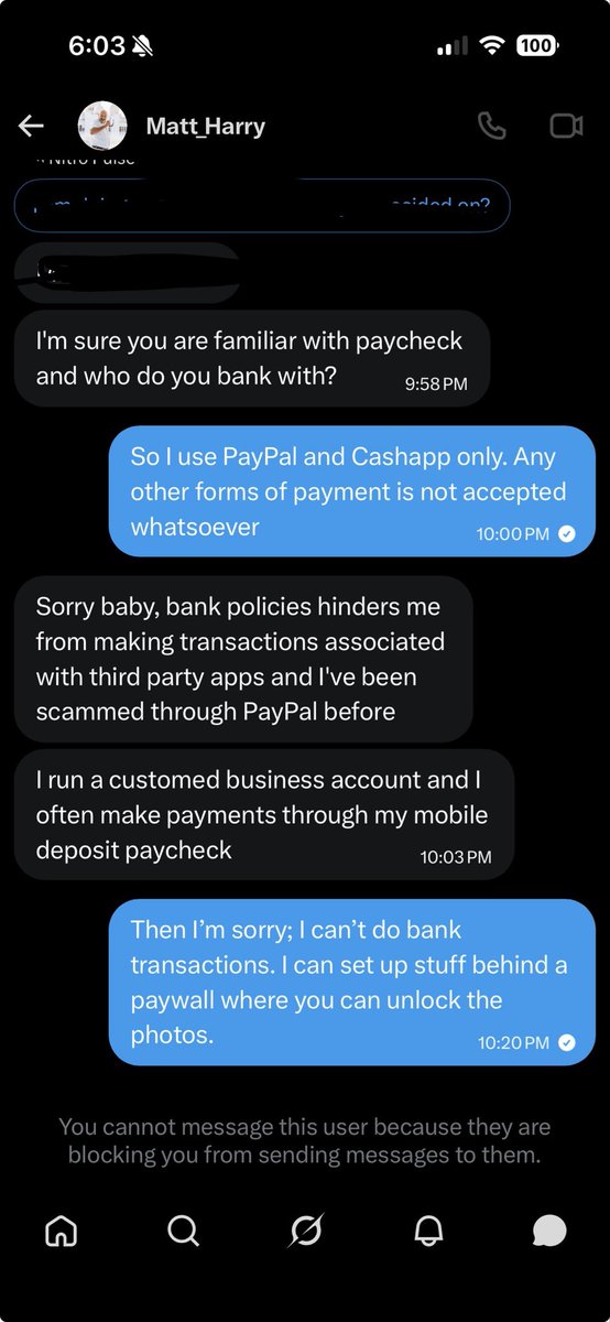 ImNitroPulse's tweet photo. This person is a scammer. Instantly blocked me when I confronted them about receiving payment. They tried the good ole, “I only use my bank account” even when they ask who uses PayPal and Apple Pay in their own posts! Don’t do business with them! https://t.co/DqUWKAHgfF