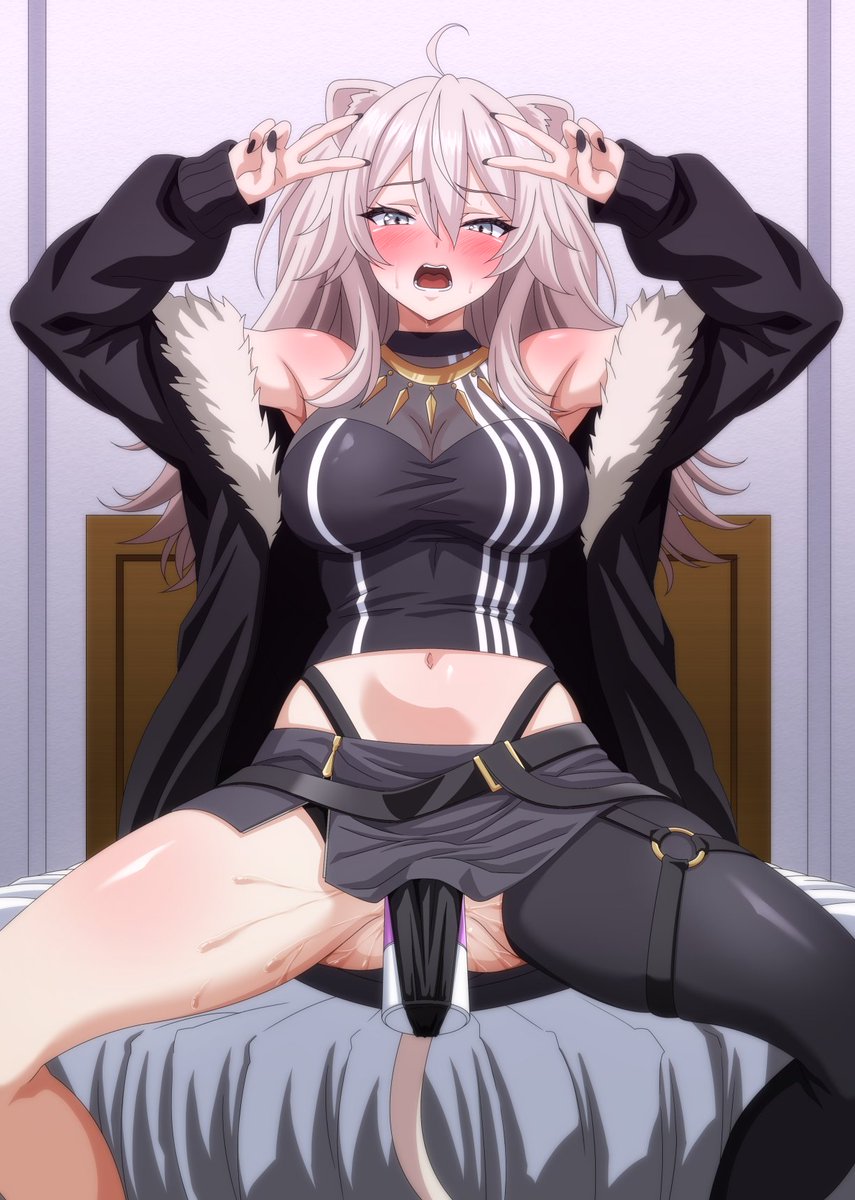 獅白ぼたん ,獅白ぼたん(通常) 「pixiv に holoart NO.3 投稿しました わたくし、バイブINパン」|tatsuya🔞春例F-05aのイラスト